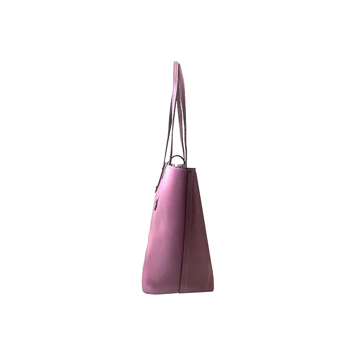 COACH Market Tote Cow Leather Tote Bucket Bag Handbag Large Size Women's Pink Purple-2