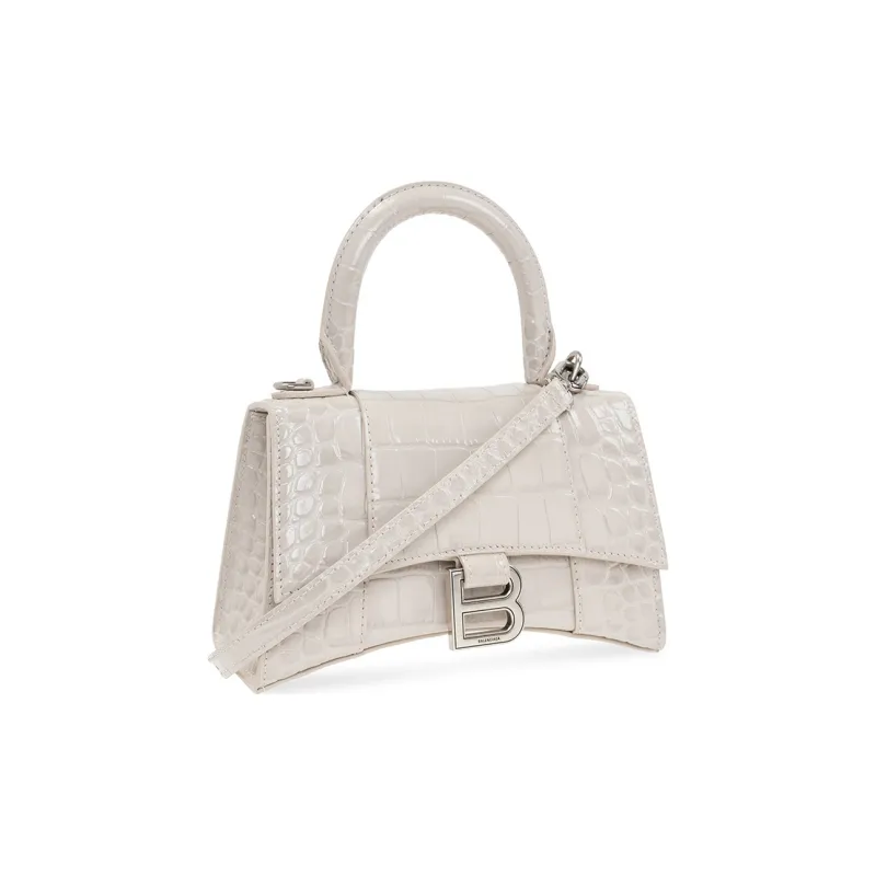 Balenciaga Calfskin Shoulder Bags Handbags Women's Cream-1