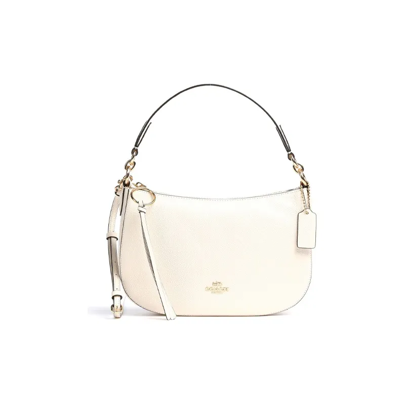 COACH Sutton Leather Shoulder Bag Crossbody Bag Handbag Women's White-0