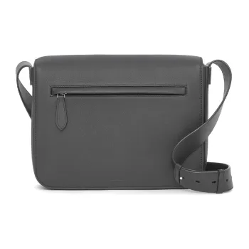 Burberry Leather Messenger Bag Shoulder Bag Men's Black