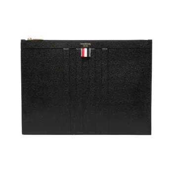 THOM BROWNE· Pebble Texture Calfskin Briefcase Medium Size Men's Black