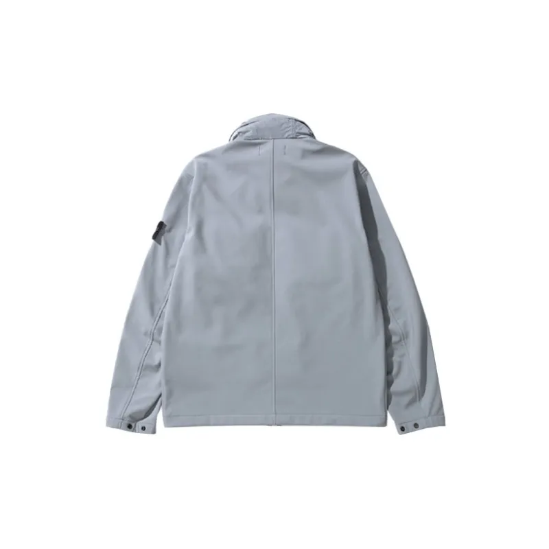 STONE ISLAND LIGHT SOFT SHELL R SERIES SOFT SHELL Jackets & Coats Men's Dusty Gray-2
