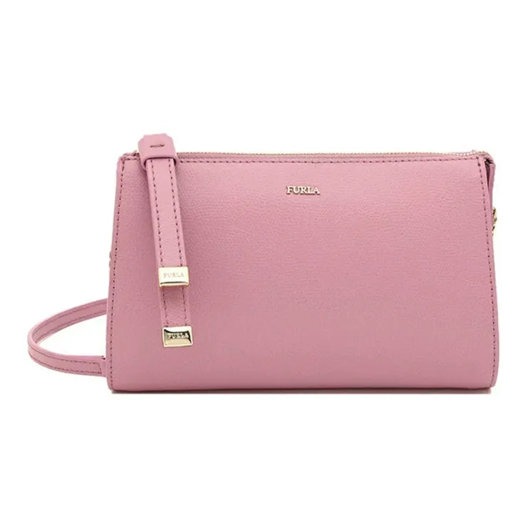 Furla Luna Leather Crossbody Bag, Shoulder Bag Small Size Women's Pink-0