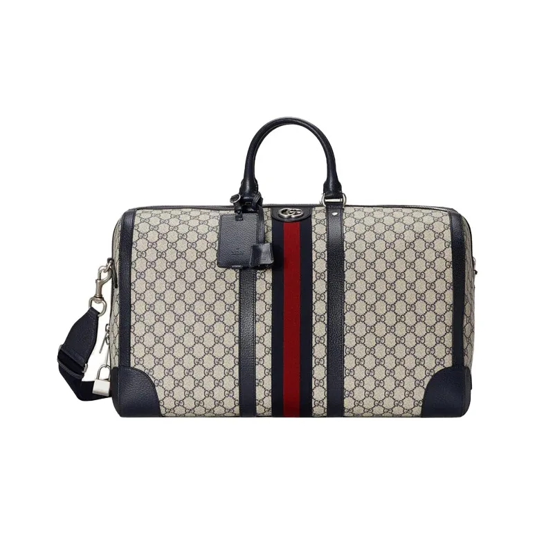 GUCCI Ophidia Canvas Patchwork Leather Travel Bags Shoulder Bag Crossbody Bag Handbag Men's Blue-0