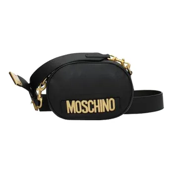 MOSCHINO Leather Camera Bags Crossbody Bags Shoulder Bags Women's Black