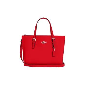 COACH Mollie Leather Shoulder Bag Crossbody Bag Tote Bag Handbag Medium Size Women's Red