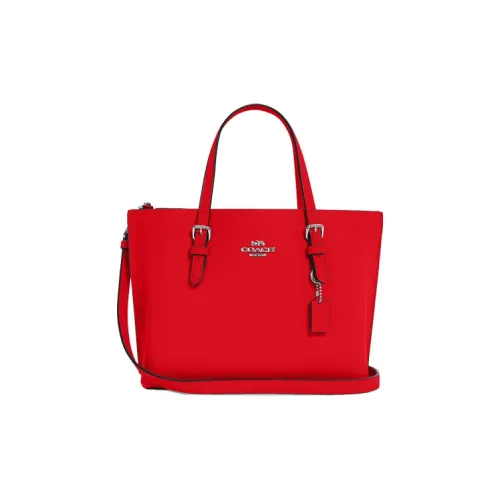 COACH Mollie Leather Shoulder Bag Crossbody Bag tote MONO Bag Handbag Medium Size Women's Red