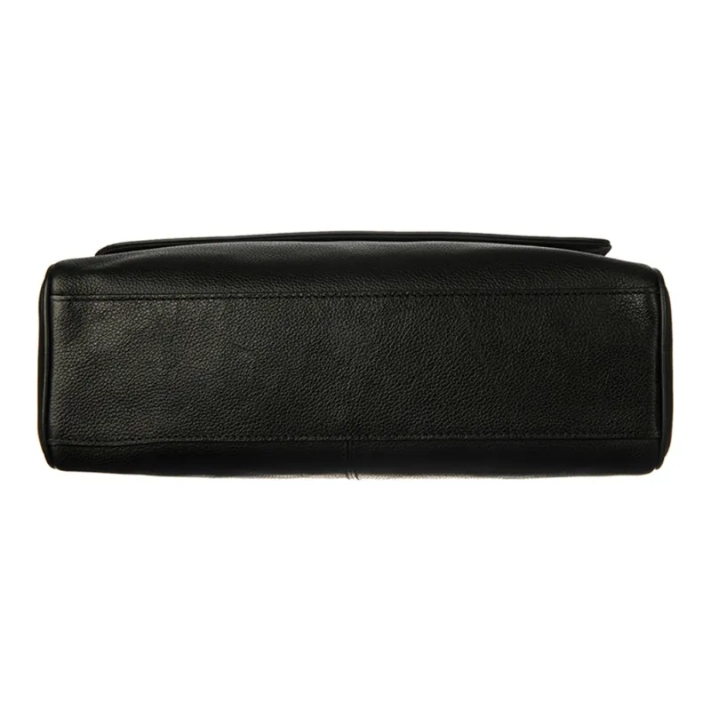 COACH Houston Pebbled Leather Messenger Bag Shoulder Bag Crossbody Bag Large Size Men's Black-4