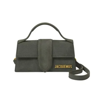 Jacquemus Leather Handbag, Shoulder Bag, Crossbody Bag Women's Dark Green