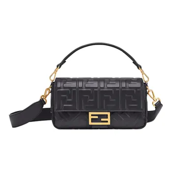 FENDI Nappa Lambskin Portable Crossbody Bag, Shoulder Bag Women's Black