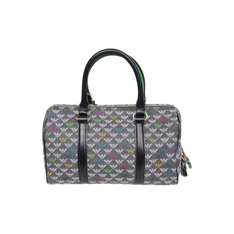 EMPORIO ARMANI PVC Handheld Bag Handbag Small Size Women's Gray-3