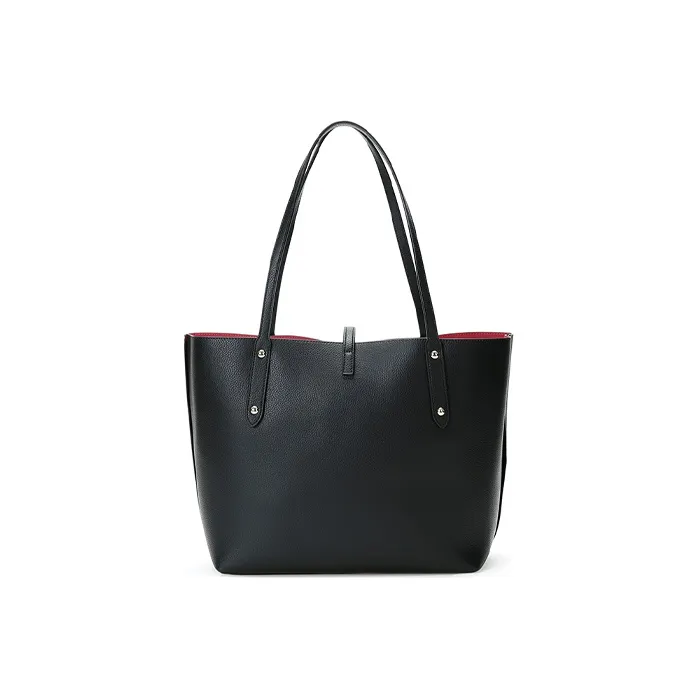 COACH Market Tote Leather Tote Bag Shopping Bag Handbag Shoulder Bag Women's Black-3