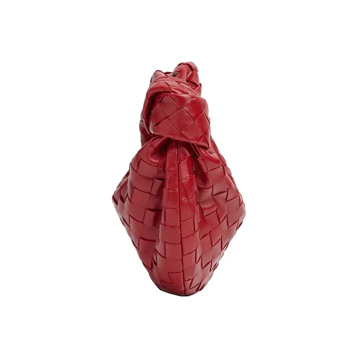 Bottega Veneta Cow Leather One Shoulder Handbag Mini Women's Dark Red-1