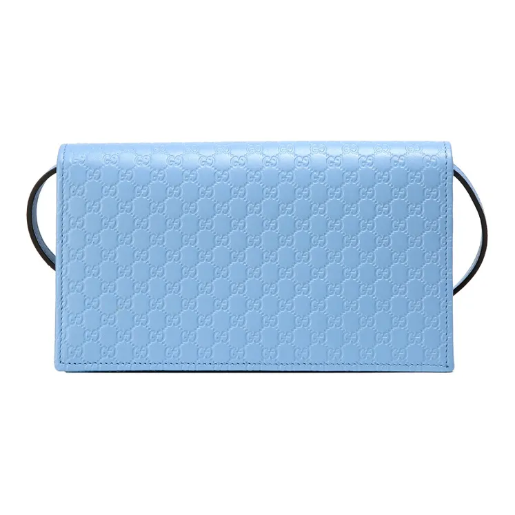 GUCCI Cow Leather Crossbody Bag Shoulder Bag Women's Sky Blue-2