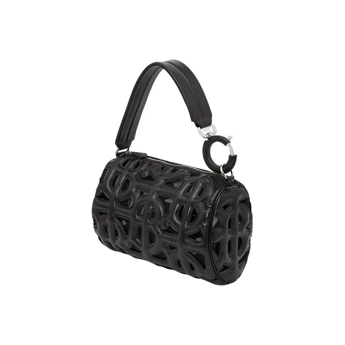 Burberry Leather Rhombus Bag Shoulder Bag Women's Black-1