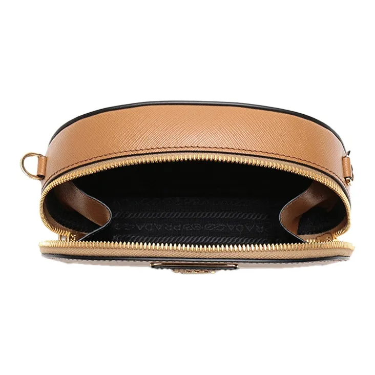 PRADA Cow Leather Crossbody Bags Fanny Pack Sling Bags Women's Caramel-4