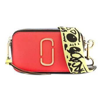 MARC JACOBS The MARC JACOBS The Snapshot With MARC JACOBS Signature Strap Poppy Red Multi
