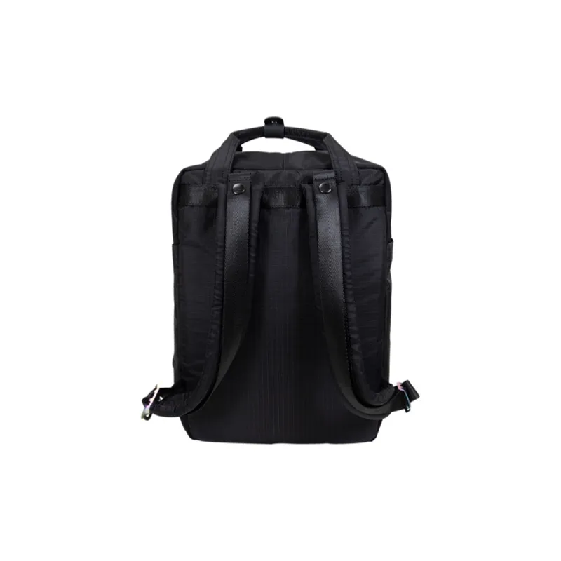 Doughnut Nylon Fabric Backpack Regular Unisex Cool Black-2