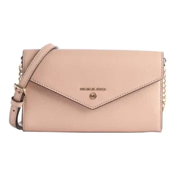 MICHAEL KORS Jet Set CharmJet Set Cow Leather Small Square Bag Shoulder Bag Crossbody Bag Women's Cream Pink