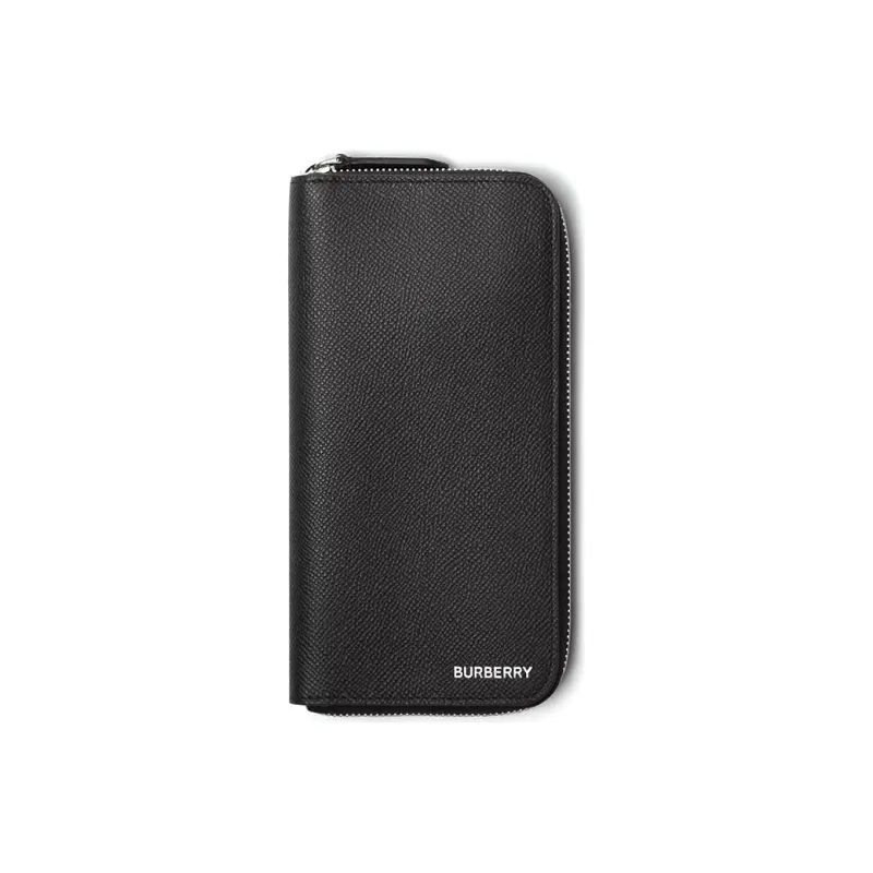 Burberry Bag Collection Calfskin Clutch Card Holder, Wallet Men's Black-3