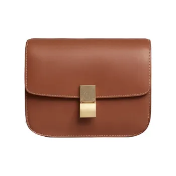 CELINE Classic Bo Cow Leather Crossbody Bags Shoulder Bags Women's Candy Color & Tawny