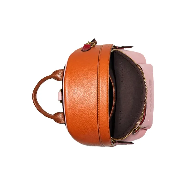 COACH Charter Multicolor Leather Backpack Trumpets Women's Pink Orange-1