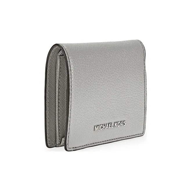 MICHAEL KORS Mercer Leather Wallet Women's Pearl Gray-1