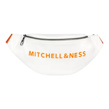 Mitchell & Ness Fanny Pack Unisex White - Orange Woven Ribbon