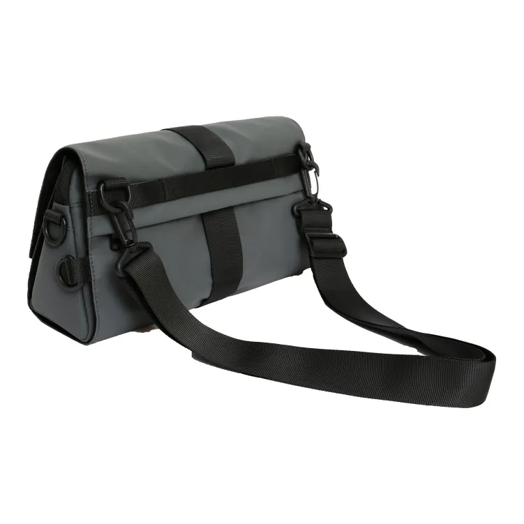 Kiwee Recycled Material Messenger Bag Crossbody Bag Triangle Bag Small Size Unisex Mineral Gray-2