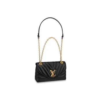 LOUIS VUITTON Lv New Wave Chain Bag Quilted Black