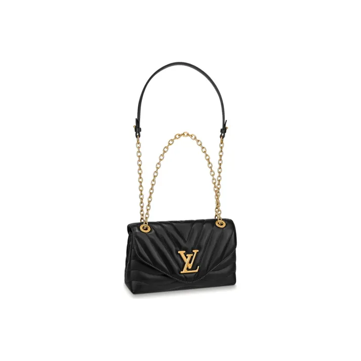 LOUIS VUITTON Lv New Wave Chain Bag Quilted Black-0