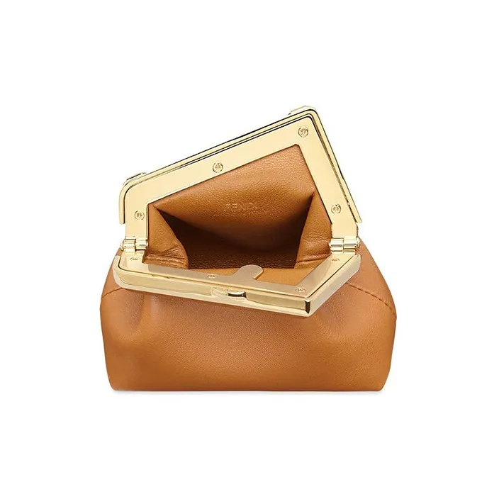 FENDI Fendi First Sheepskin Earphone Case Shoulder Bag Crossbody Bag Extra Mini Women's Brown-3