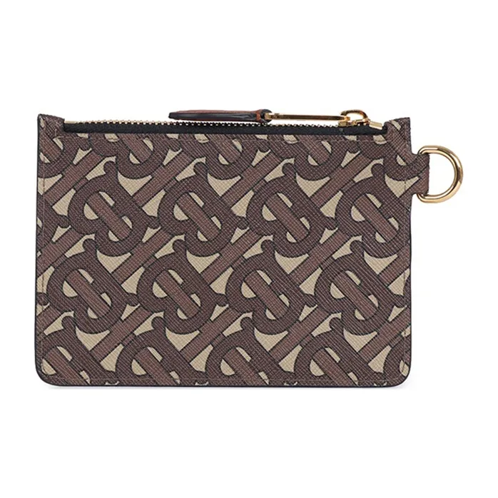 Burberry Canvas Cotton Coin Purse Men's Mule Brown-2