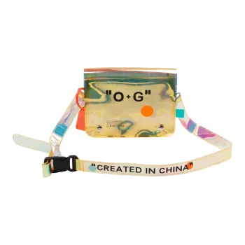 GAONCREW OXY Collaboration PVC Shoulder Bag Crossbody Bag Regular Unisex Yellow Dazzling Color