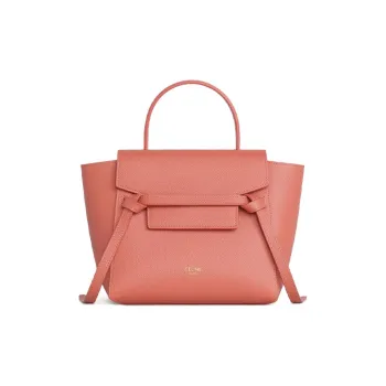 CELINE Belt Cow Leather Belt Bag Handbag Shoulder Bag Crossbody Handbag Women's Litchi Color