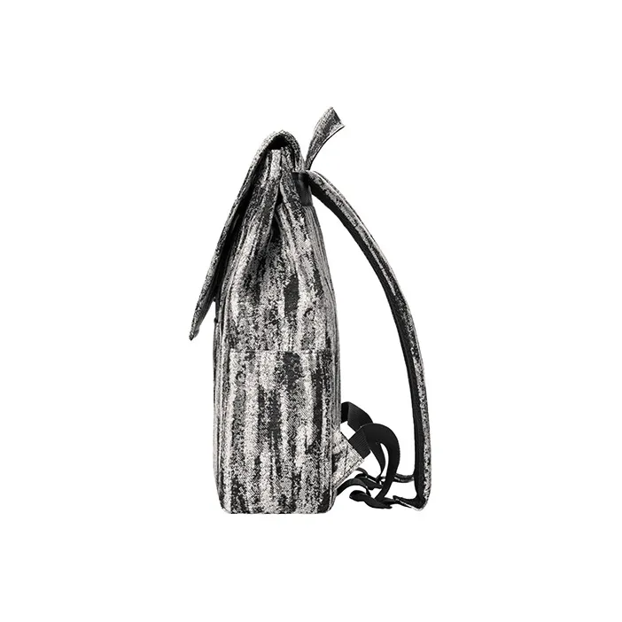 MAH Polyester Cotton Blend Laptop Bag Backpack Regular Unisex Black White-2