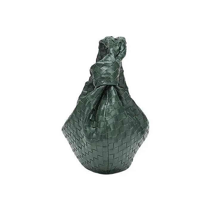 Bottega Veneta Sheepskin Portable Crossbody Bag Shoulder Bag Women's Dark Green-2