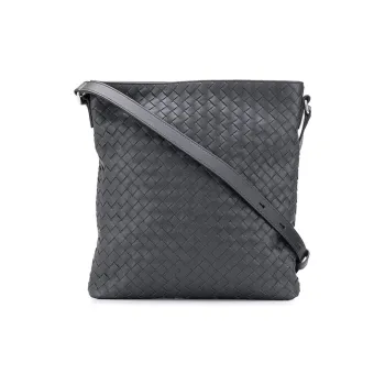 Bottega Veneta Cow Leather Crossbody Bag Men's Dark Brown