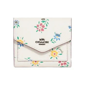 COACH Wallet Leather Envelope Bag Wallet Women's White