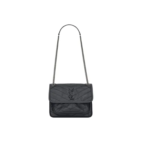SAINT LAURENT Niki Leather Hobo Bag, Crossbody Bag, Shoulder Bag Mini Women's