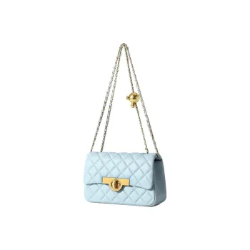 Miss Kung Lambskin Crossbody Bag Small Size Women's Light Blue
