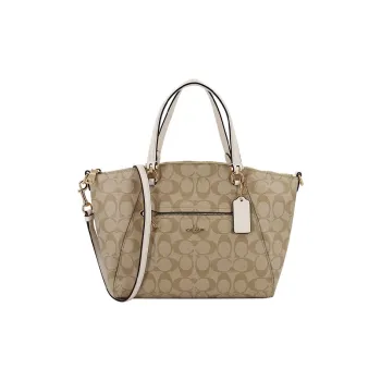 COACH Prairie Canvas With Leather Dumpling Bag, Handbag, Shoulder Bag, Crossbody Bag Medium Size Women's Brown
