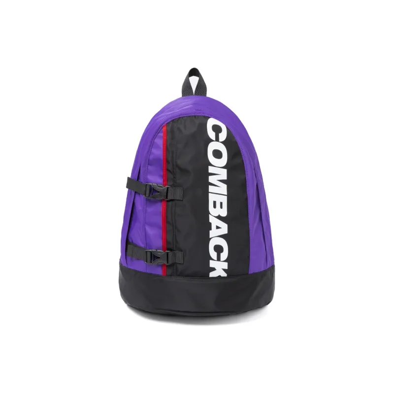 COMBACK Polyamide Backpack Tubas Unisex Black & Gray/Khaki & Blue/Black & Purple Patchwork-7