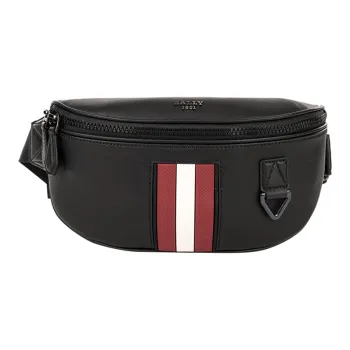 BALLY Cow Leather Sling Bag, Fanny Pack Regular Men's Black