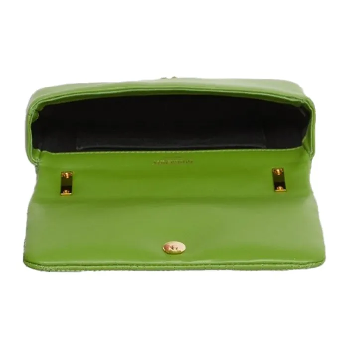 Burberry Lola Bag Quilting Lambskin Crossbody Bag, Shoulder Bag Mini Women's Green-2