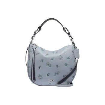 COACH Sutton Leather Handbag Large Size Women's Haze Blue