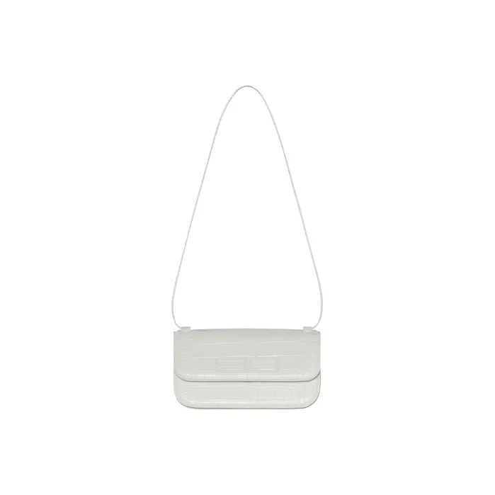 Balenciaga Gossip Cow Leather Crossbody Bag Shoulder Bag Women's White-1