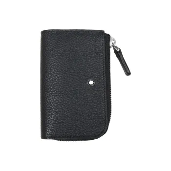 MONTBLANC Meisterstuck Cow Leather Clutch Key Pouch Men's Black