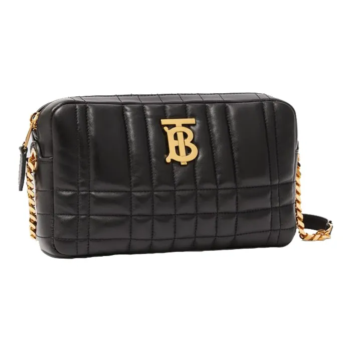Burberry Quilted Leather Lola Camera Bag Small Black-3