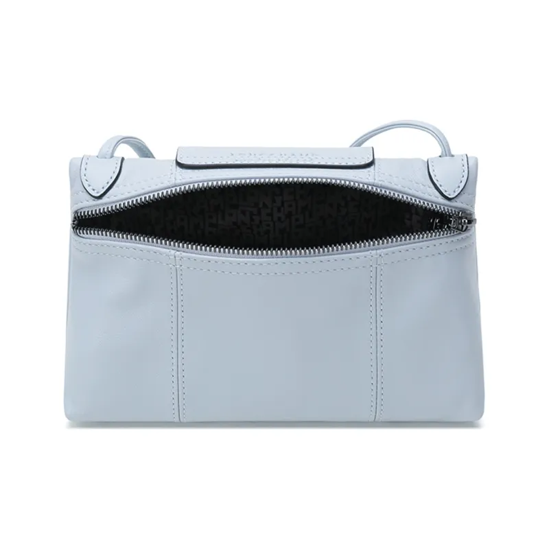 LONGCHAMP Sheepskin Crossbody Bag Women's Sky Blue-5